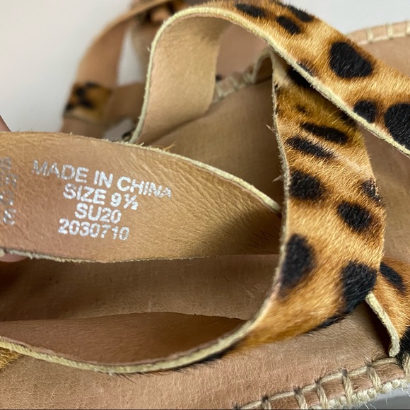 Madewell The Malia Espadrille Cheetah Leopard Sandal Size 9.5 - Picture 10 of 11